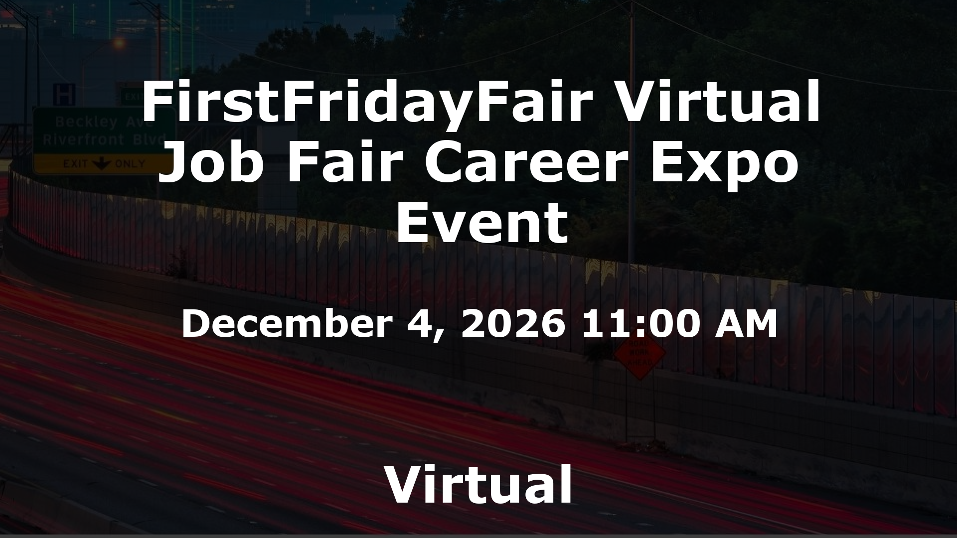 FirstFridayFair Virtual Job Fair Career Expo Event event image